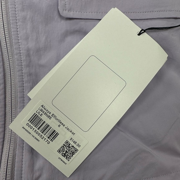 LuluLemon Always Effortless Jacket in Lilac Ether - Picture 9 of 9